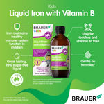 Brauer Kids Liquid Iron with Vitamin B 200ml