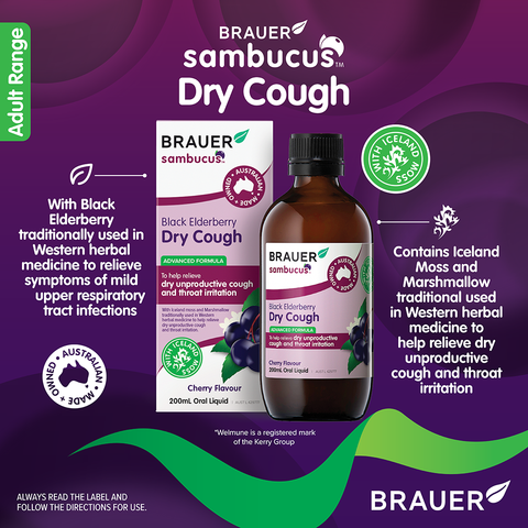 Brauer Sambucus Dry Cough for Adults 200ml