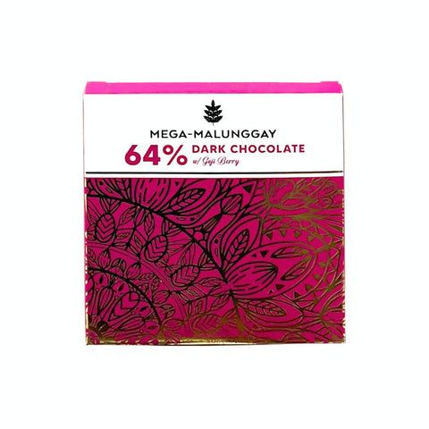 Auro 64% Dark Chocolate with Mega-Malunggay and Goji Berry 50g