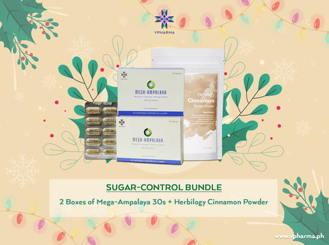 Sugar control bundle:  2 Mega-Ampalaya + Herbilogy Cinnamon extract powder