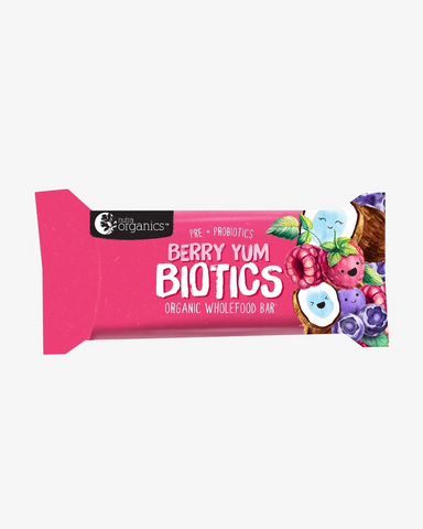 Nutra Organics Pre + Probiotics Berry Yum Biotics Bar 30g