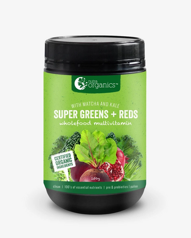 Nutra Organics with Matcha and Kale Super Greens + Reds 150g