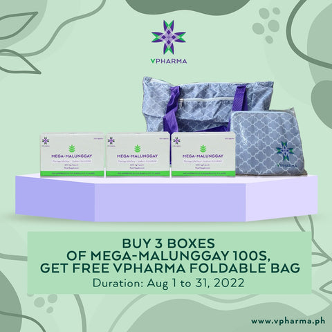 3 Mega-Malunggay 100s + Free VPharma Foldable Bag Bundle